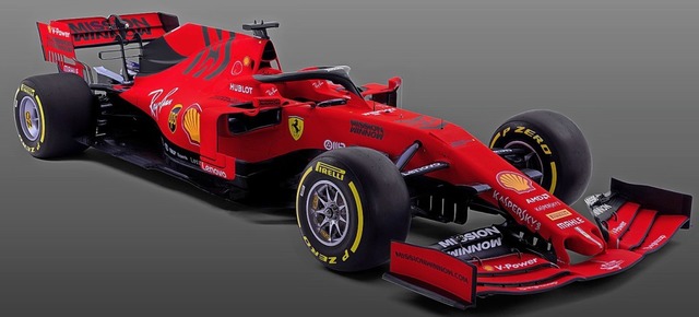 In mattes Rot lackiert: Sebastians Vettel neuer Ferrari SF90  | Foto: afp
