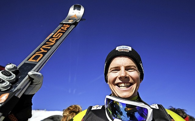 Skicrosser Florian Wilmsmann strahlt vor Glck.   | Foto:  DPA