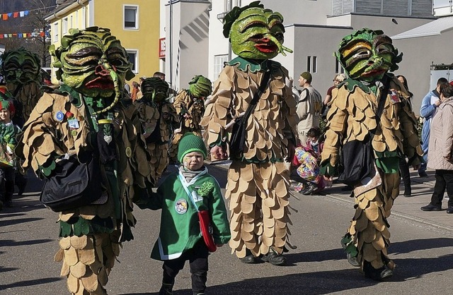 Fr die Rbenheimer aus Oberlauchringen war die Anreise zum Umzug kurz.  | Foto: Ursula Freudig