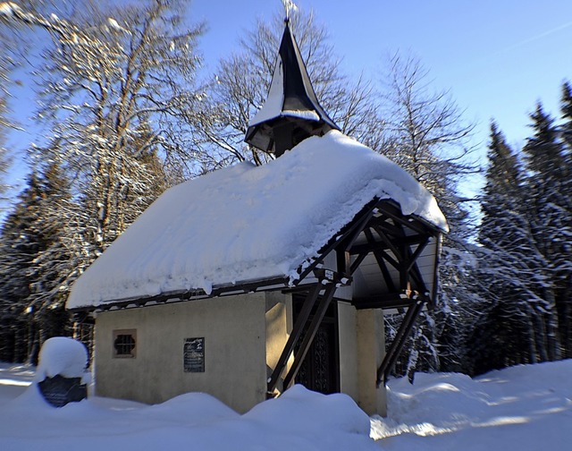 Das Dach der Schillingskapelle bei Fri...n privatem Engagement saniert werden.   | Foto: Liane Schilling