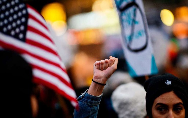 Proteste gegen Trumps Notstandserklrung in New York City  | Foto: AFP