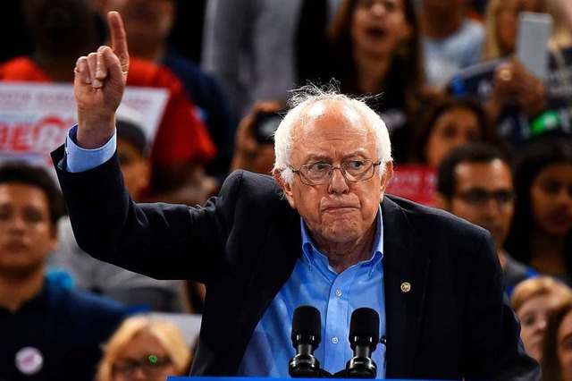 Bernie Sanders im Wahlkampf 2016  | Foto: AFP