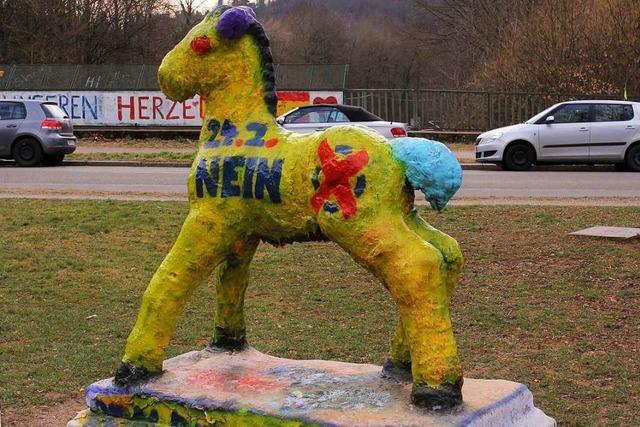 Das Holbeinpferd mit seiner vorerst letzten Bemalung