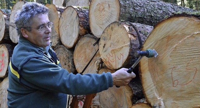 Roland Behringer konnte 2018 weniger Holz aus dem Gemeindewald verkaufen.   | Foto: Archivfoto: Sebastian Barthmes