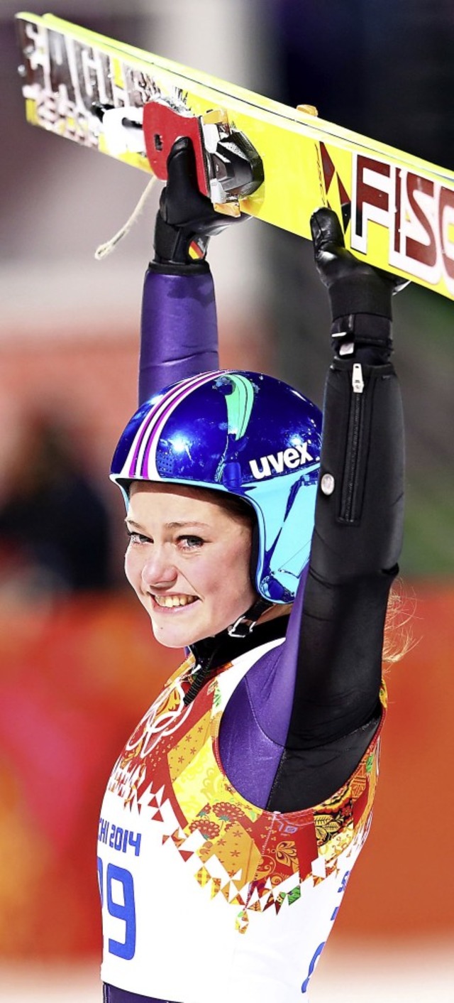 Unvergessen: Carina Vogt gewann 2014 a...olympisches Gold &#8211;  in Sotschi.   | Foto: DPA/Keller