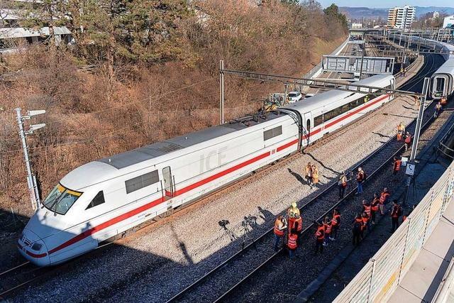 Nach ICE-Entgleisung: Sperrung zwischen Basler Bahnhöfen aufgehoben