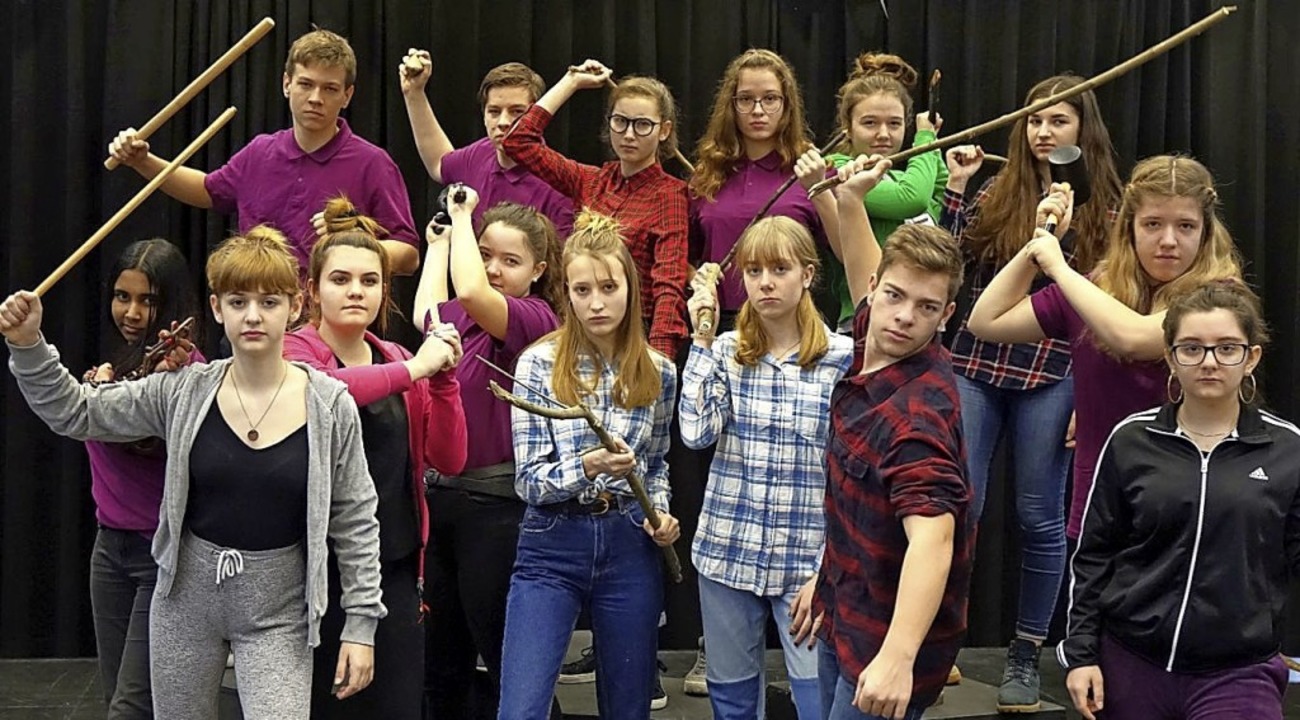 <BZ-FotoAnlauf>Theater </BZ-FotoAnlauf...audis, mit denen nicht zu spaen ist.   | Foto: Schule