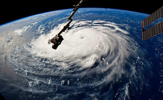 Der Hurrikan Florence aus der Weltraumperspektive.  | Foto: AFP