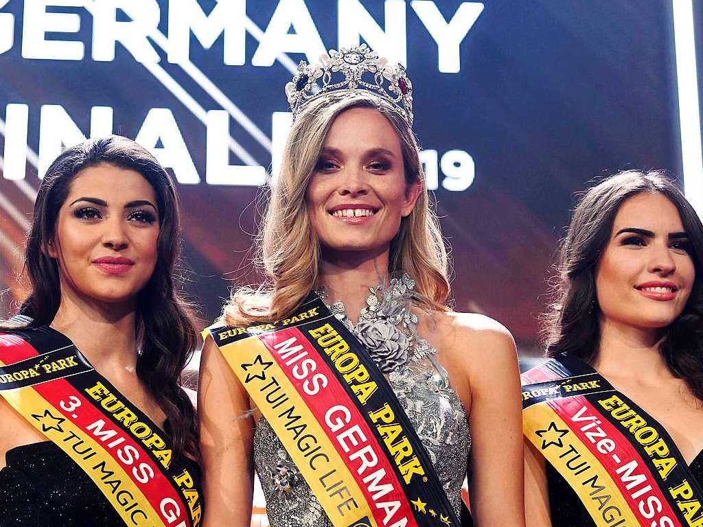 Die drei erstplatzierten Damen bei der Wahl zur Miss Germany