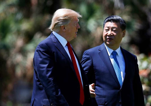 US-Prsident Donald Trump und Chinas S...wischen den USA und China angekndigt.  | Foto: dpa