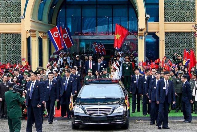 Nordkoreas Machthaber Kim Jong Un trifft in Hanoi ein