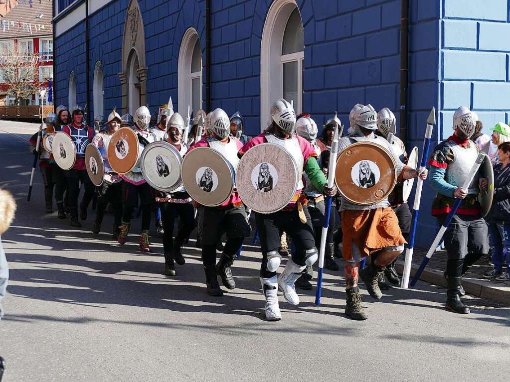 Rmische Soldaten sorgen fr die Absperrung