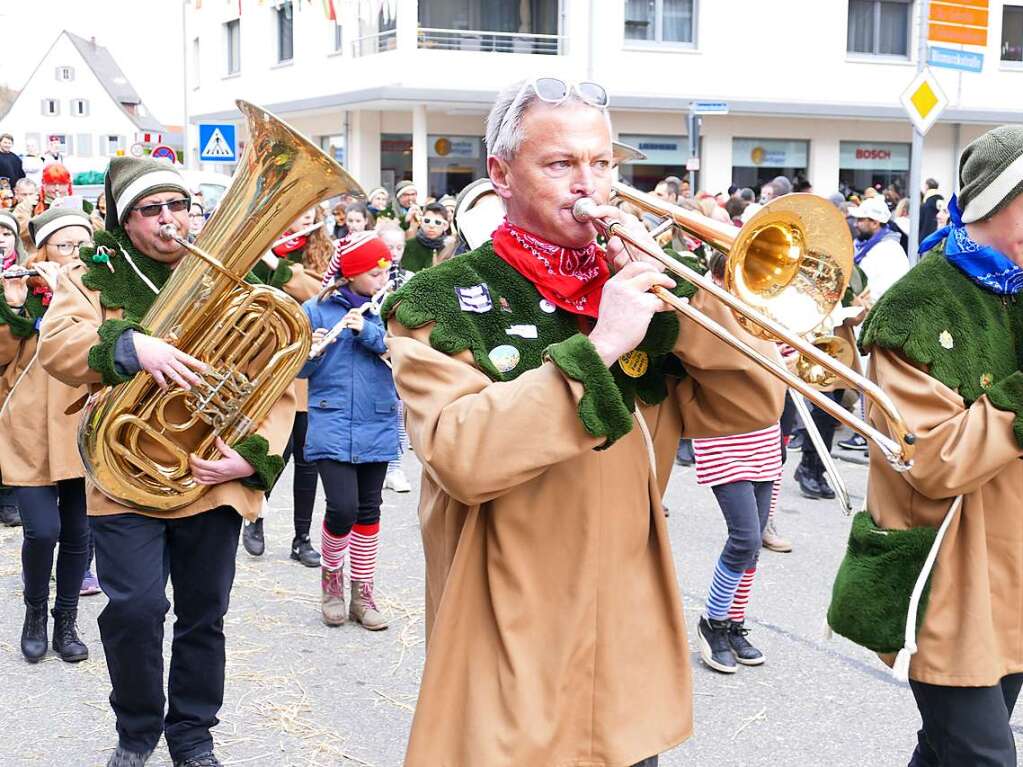 Fasnetsumzug am Sonntagnachmittag in Waldkirch