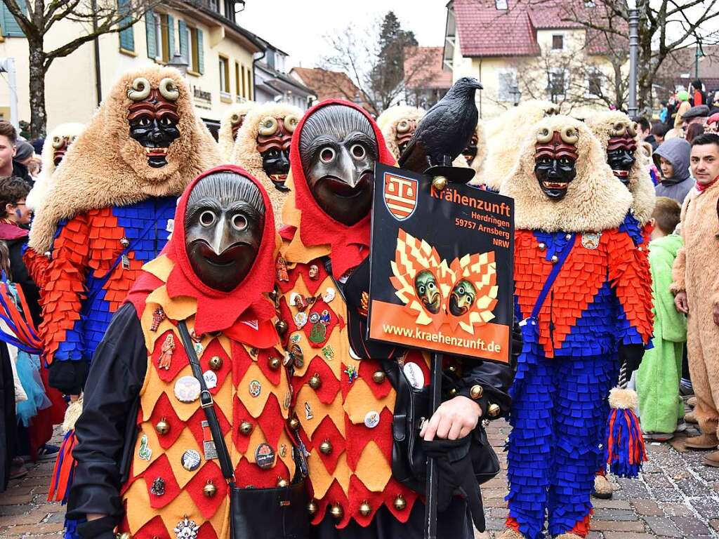 Ein bunter Gaudiwurm bewegte sich am Fasnetsonntag durch Kirchzarten