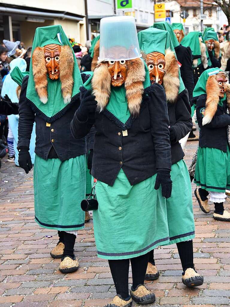 Ein bunter Gaudiwurm bewegte sich am Fasnetsonntag durch Kirchzarten