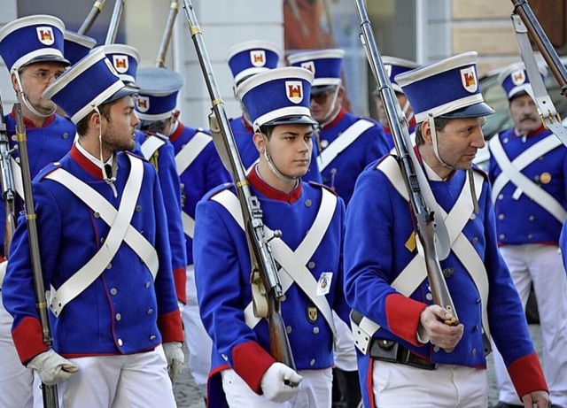 Mannhafte Truppe: die Ranzengarde   | Foto: Hubert Rderer