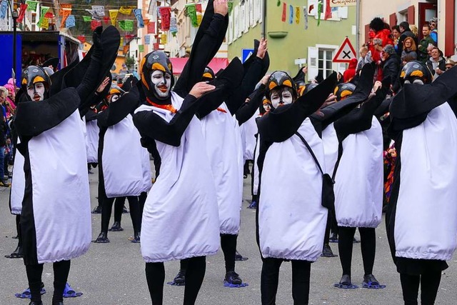 Aufgrund der &#8222;froschtigi Zitte&#8220; tanzten sich die Pinguine warm.  | Foto: Sarah Trinler