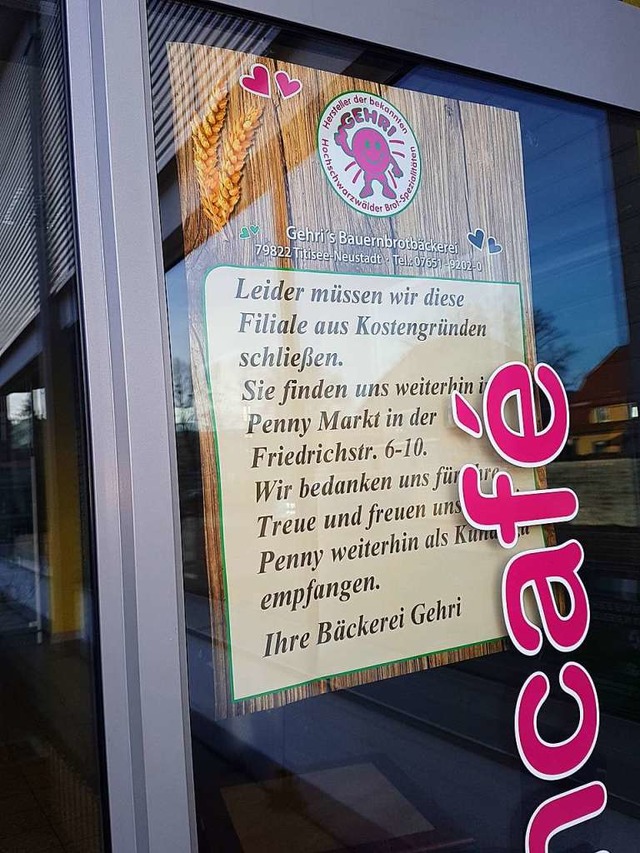 Die Bckerei Gehri hat ihre Filialen i...ttomarkt in Bad Sckingen geschlossen.  | Foto: Axel Kremp