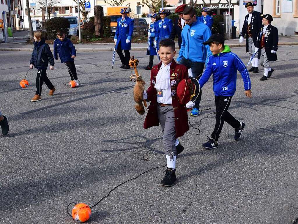 Schopfheims Kinderstatthalter "Moritz vo de Kicker" durfte natrlich bei dem Kinderumzug nicht fehlen