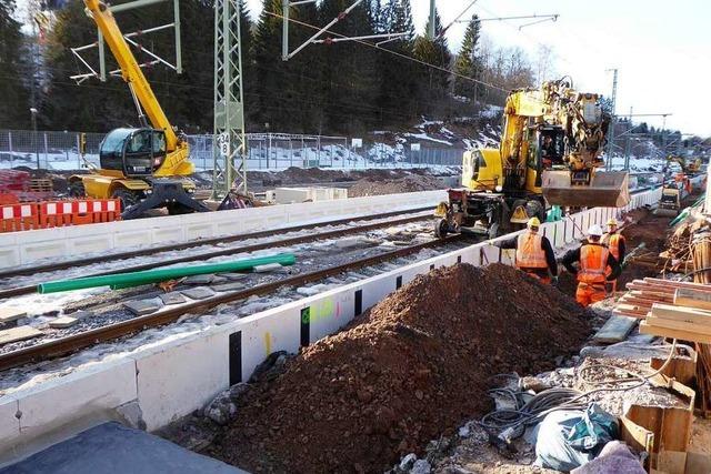 Bauarbeiten im Bahnhof von Neustadt kommen voran