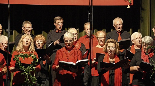 Sngerinnen und Snger in Aktion: Dama...ngverein Kaiserstuhl Bahlingen&#8220;.  | Foto: C.Franz