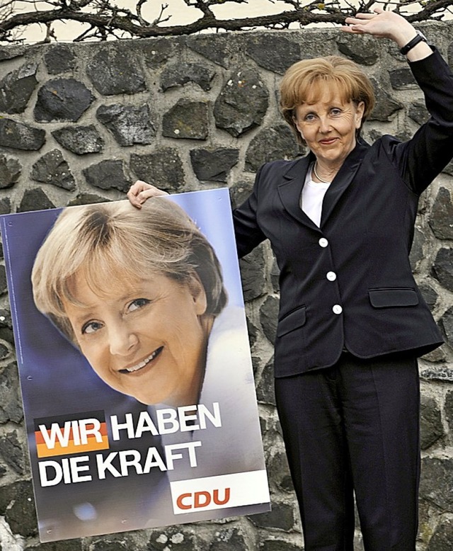 Marianne Schtzle, bekannt als Merkel-Double.    | Foto: Patrick Seeger/dpa
