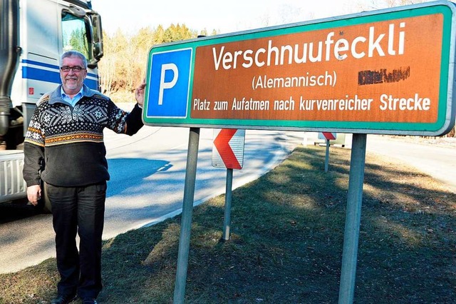 Gero Morlock ist der Mann, der den Par...der B 31 ihre alemannischen Namen gab.  | Foto: Gerhard Lck