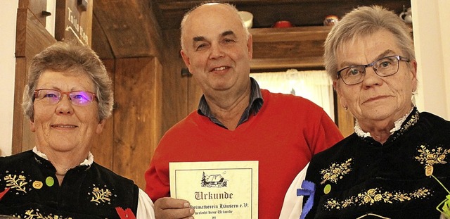 Gemeinsam sind sie seit 110 Jahren bei..., Frieder Ganzmann und Renate Weiler.   | Foto: Cornelia Liebwein