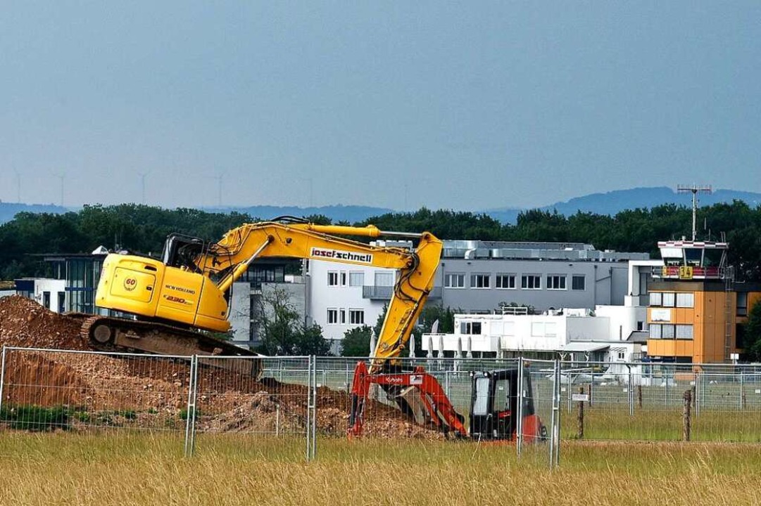 Die Fundamente für das neue SC-Stadion werden gesetzt ...