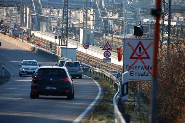 Die Sperrung der B 3 in Weil am Rhein ist bis Montag aufgehoben