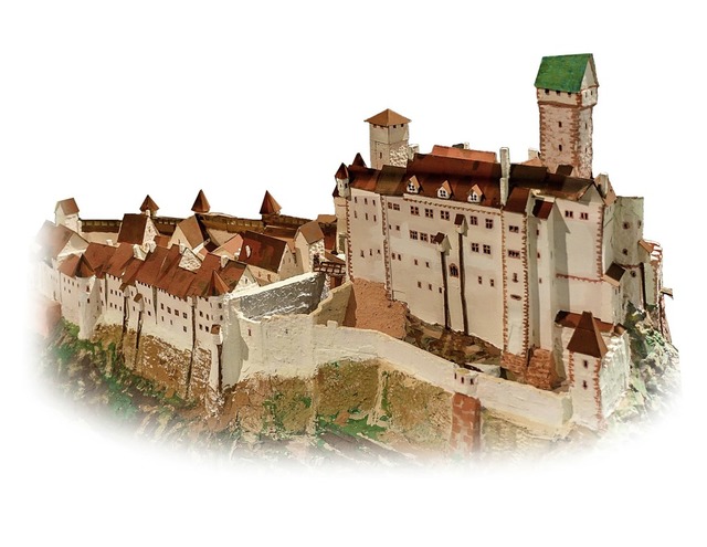 Im Modell: die Burg Rtteln um 1650, z...en in der Dauerausstellung des Museums  | Foto: r.frey