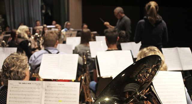 Konzentriert geprobt hat die Trachtenk...e Husern fr ihr Konzert am Sonntag.   | Foto: Cornelia Liebwein