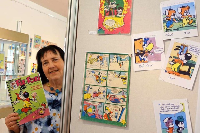 Museumsleiterin Ulla Schmid liebt die Fix und Foxi-Comics.  | Foto: Roswitha Frey