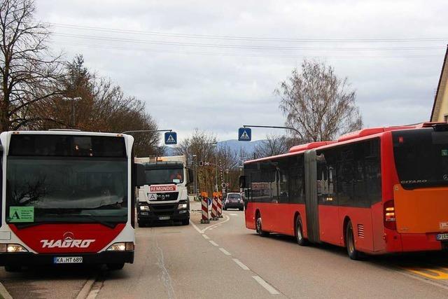 Beim Schienenersatzverkehr am stlichen Kaiserstuhl hakt es