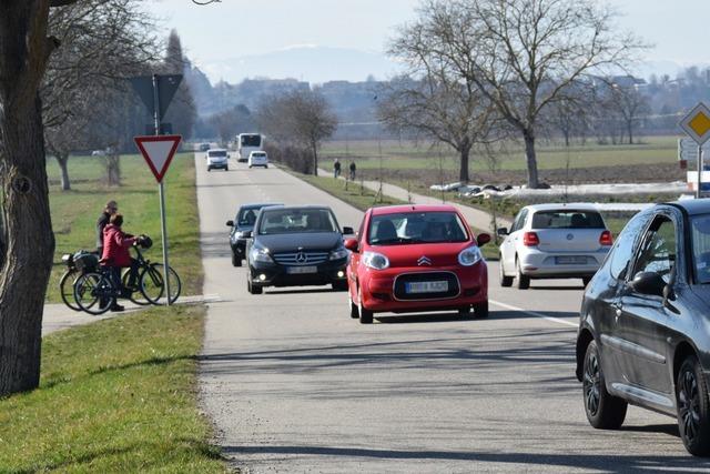 Gefährliche Stelle für Radfahrer am Ihringer Winklerbergsee