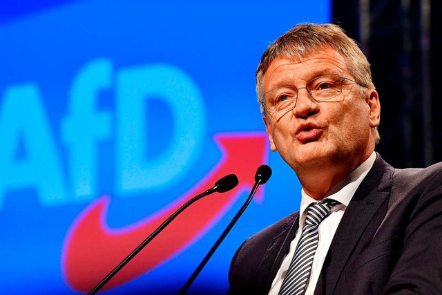 AfD-Vorsitzender Jrg Meuthen erluter...terview die Spenden an seine Partei.    | Foto: afp