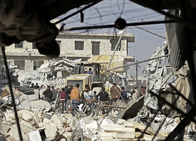Viele syrische Stdte sind zerstrt.   | Foto: dpa/obs
