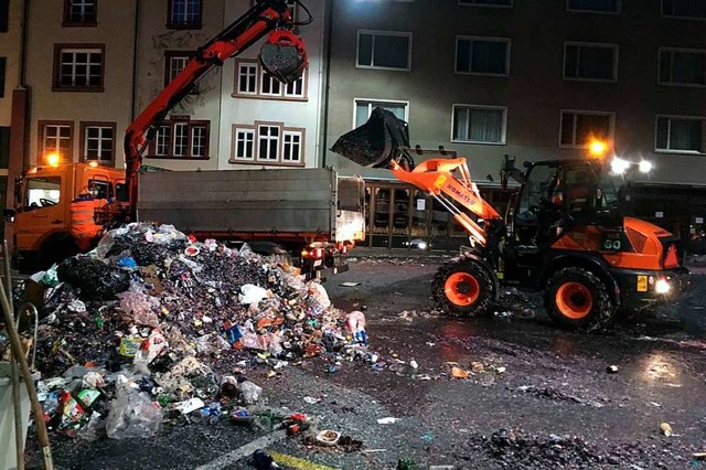 405 Tonnen Konfetti und anderer Mll wurden weggeschafft.  | Foto: Kanton Basel-Stadt