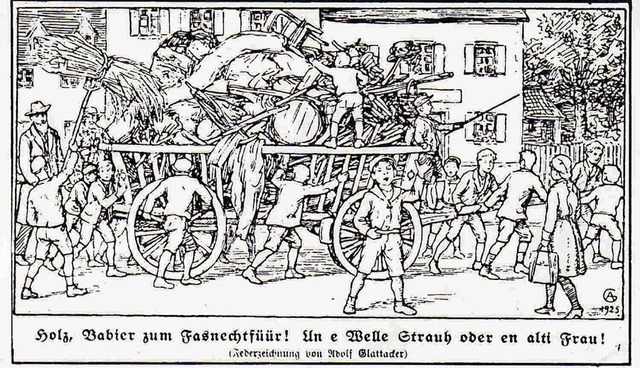 Adolf Glattacker hielt den Brauch  des Brenngutsammelns  fest.   | Foto: Repro: Stahl