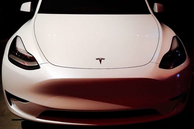 Das neue Tesla Model Y wird vorgestellt.  | Foto: dpa