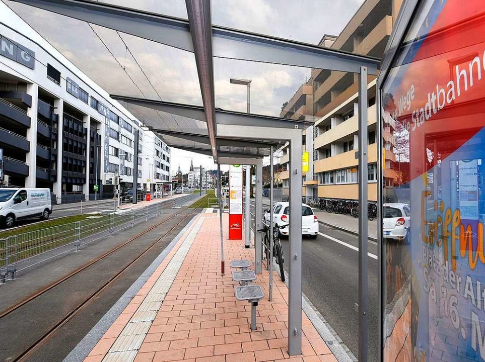 Die neue Straßenbahnhaltestelle &#8222;Mattenstraße&#8220;.  | Foto: Thomas Kunz