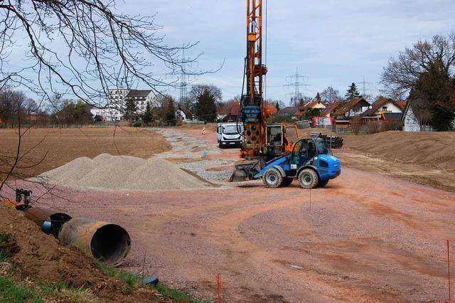 Das Land hat mit dem Bau der Schutzbrunnen fr den Polder begonnen