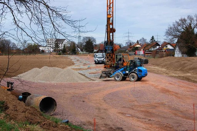 Die Trasse der Brunnengalerie am westl...rfrand Nonnenweiers nrdlich der L100.  | Foto: Hagen Spth