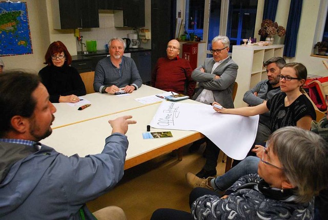 In Arbeitsgruppen sammelten die Teilne...r Belebung des sdlichsten Stadtteils.  | Foto: Thomas Loisl Mink