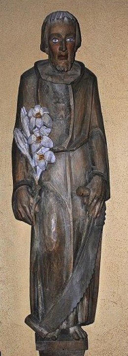 Schlicht ist die Josefsfigur  mit Stab...er Kirche St. Hilarius in Bollschweil.  | Foto: Manfred Frietsch