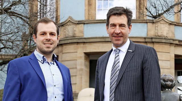 Tourismus-Chef Andreas Haller und Ober...h fr Donaueschingen als Urlaubsziel.   | Foto: Guy Simon