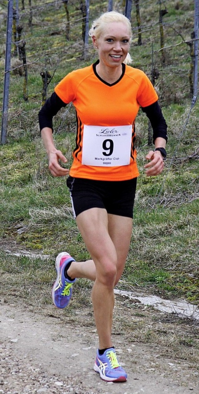 Sabine Schmey aus Gottenheim war Gesamtsiegerin des Markgrfler-Cups 2018.   | Foto: Stinn