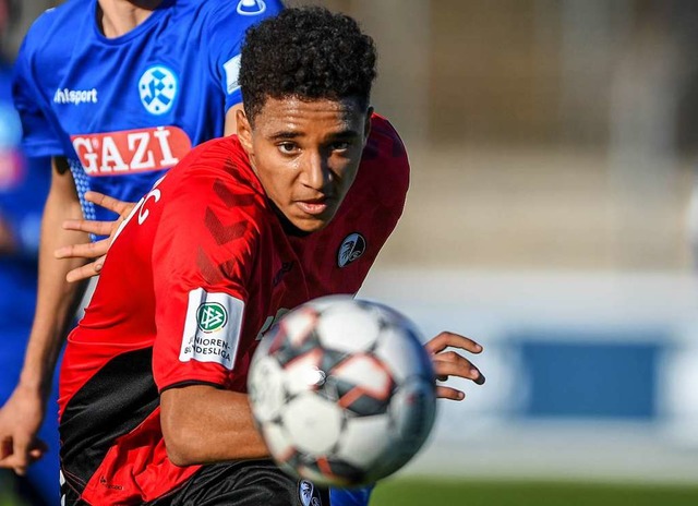 Bester Freiburger nach seiner Einwechs...as Pokal-Aus der U19 nicht  abwenden.   | Foto: Archivfoto: Patrick Seeger