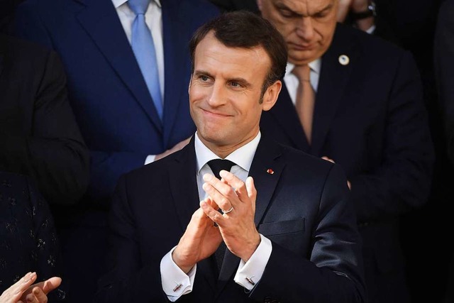 Macron setzt auf Hrte.  | Foto: AFP