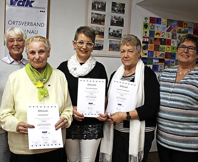 Die Frauenbeauftragte des Ortsverbande...ina Weismann (2., 3., 4. von links).    | Foto: Karin Heiss